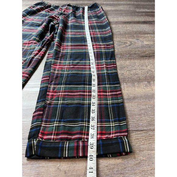 Pottery Barn Mens Pajamas Holiday Plaid Size Large Red and Green M8 - Picture 7 of 7